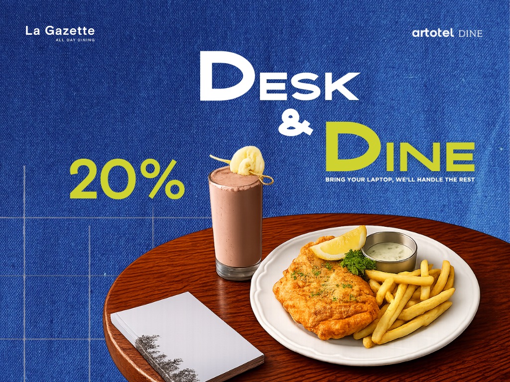 Artotel Casa Kuningan Hadirkan Promo 'Desk & Dine' Untuk Mahasiswa dan Para Pekerja