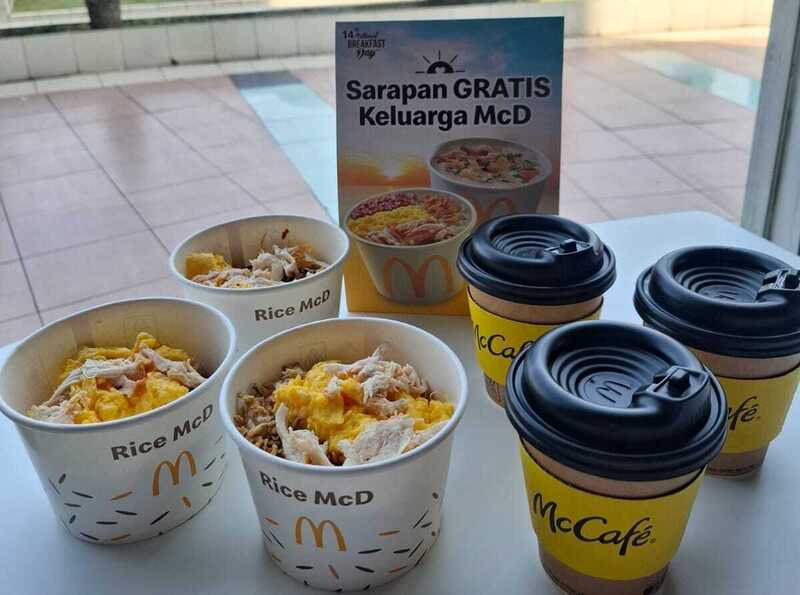 Nasi Uduk McD dibagikan pada National Breakfast Day Ke-14