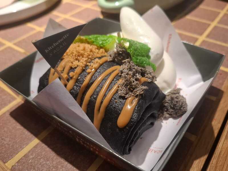 Black Sesame Kunafa Crepes